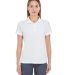 8560L UltraClub Ladies' Basic Blended Piqué Polo White front view