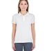  8255L UltraClub® Ladies' Cool & Dry Jacquard Per White front view