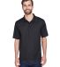 8210 UltraClub® Men's Cool & Dry Mesh Piqué Polo in Black front view