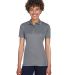 8210L UltraClub® Ladies' Cool & Dry Mesh Piqué P in Charcoal front view