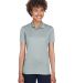 8210L UltraClub® Ladies' Cool & Dry Mesh Piqué P SILVER front view