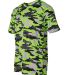4181 Badger  Camo Short Sleeve T-Shirt Lime side view