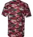4181 Badger  Camo Short Sleeve T-Shirt Red back view
