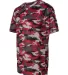 4181 Badger  Camo Short Sleeve T-Shirt Red side view