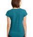 6750VL Anvil - Ladies' Triblend V-Neck T-Shirt  HTH GALAP BLUE back view