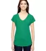 6750VL Anvil - Ladies' Triblend V-Neck T-Shirt  in Heather green front view