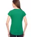 6750VL Anvil - Ladies' Triblend V-Neck T-Shirt  in Heather green back view