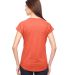 6750VL Anvil - Ladies' Triblend V-Neck T-Shirt  HEATHER ORANGE back view