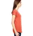 6750VL Anvil - Ladies' Triblend V-Neck T-Shirt  in Heather orange side view