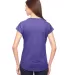 6750VL Anvil - Ladies' Triblend V-Neck T-Shirt  in Heather purple back view
