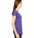 6750VL Anvil - Ladies' Triblend V-Neck T-Shirt  in Heather purple side view