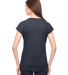 6750VL Anvil - Ladies' Triblend V-Neck T-Shirt  HEATHER NAVY back view