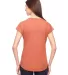 6750VL Anvil - Ladies' Triblend V-Neck T-Shirt  in Heather bronze back view