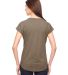 6750VL Anvil - Ladies' Triblend V-Neck T-Shirt  HEATHER SLATE back view