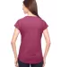 6750VL Anvil - Ladies' Triblend V-Neck T-Shirt  in Heather raspbrry back view
