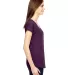 6750VL Anvil - Ladies' Triblend V-Neck T-Shirt  in Hth aubergine side view