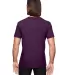 6752 Anvil  Triblend V-Neck T-Shirt in Hth aubergine back view