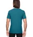 6752 Anvil  Triblend V-Neck T-Shirt in Hth galop blue back view