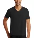 6752 Anvil  Triblend V-Neck T-Shirt in Black front view
