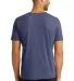 6752 Anvil  Triblend V-Neck T-Shirt in Heather blue back view