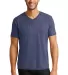 6752 Anvil  Triblend V-Neck T-Shirt in Heather blue front view