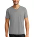 6752 Anvil  Triblend V-Neck T-Shirt in Heather grey front view