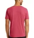 6752 Anvil  Triblend V-Neck T-Shirt in Heather red back view