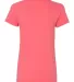 5V00L Gildan Heavy Cotton™ Ladies' V-Neck T-Shir in Coral silk back view