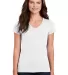 5V00L Gildan Heavy Cotton™ Ladies' V-Neck T-Shir in White front view