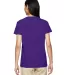 5V00L Gildan Heavy Cotton™ Ladies' V-Neck T-Shir in Purple back view