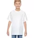498Y Hanes Youth Perfect-T T-Shirt White front view