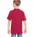 498Y Hanes Youth Perfect-T T-Shirt Deep Red back view