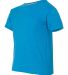 H420Y Hanes Youth X-Temp® Performance T-Shirt Neon Blue Heather side view