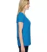 3504 LA T Ladies' Fine Jersey Deep Scoop Neck Long COBALT side view