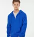 0331 Tultex 80/20 Unisex Zipper Hood  in Royal front view