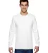 SFL Fruit of the Loom Adult Sofspun™ Long-Sleeve White front view