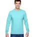 SFL Fruit of the Loom Adult Sofspun™ Long-Sleeve Scuba Blue front view