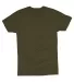 Hanes 4980 Ring-Spun T-shirt Military Green Heather back view