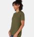 4980 Hanes 4.5 ounce Ring-Spun T-shirt Military Green Heather side view
