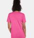 4980 Hanes 4.5 ounce Ring-Spun T-shirt Wow Pink Heather back view
