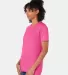 Hanes 4980 Ring-Spun T-shirt Wow Pink Heather side view