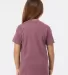 0235TC Tultex Youth Fine Jersey Tee in Heather cassis back view