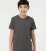 0235TC Tultex Youth Fine Jersey Tee in Heather charcoal front view