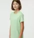 0235TC Tultex Youth Fine Jersey Tee in Heather neo mint side view