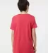 0235TC Tultex Youth Fine Jersey Tee in Heather red back view