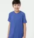 0235TC Tultex Youth Fine Jersey Tee in Heather royal front view