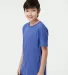 0235TC Tultex Youth Fine Jersey Tee in Heather royal side view