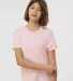 0235TC Tultex Youth Fine Jersey Tee in Pink front view