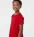 0235TC Tultex Youth Fine Jersey Tee in Red side view