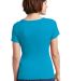 DM106L District Made® Ladies Perfect Weight® Sco Bright Turqus back view